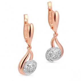 Золотые серьги KABAROVSKY K12-0529-1000 с бриллиантом K12-0529-1000 фото